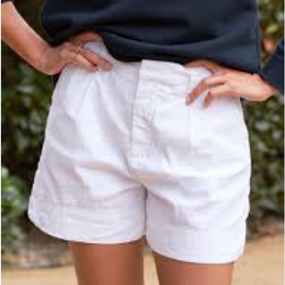 Frank & Eileen High Waist White Summer Shorts